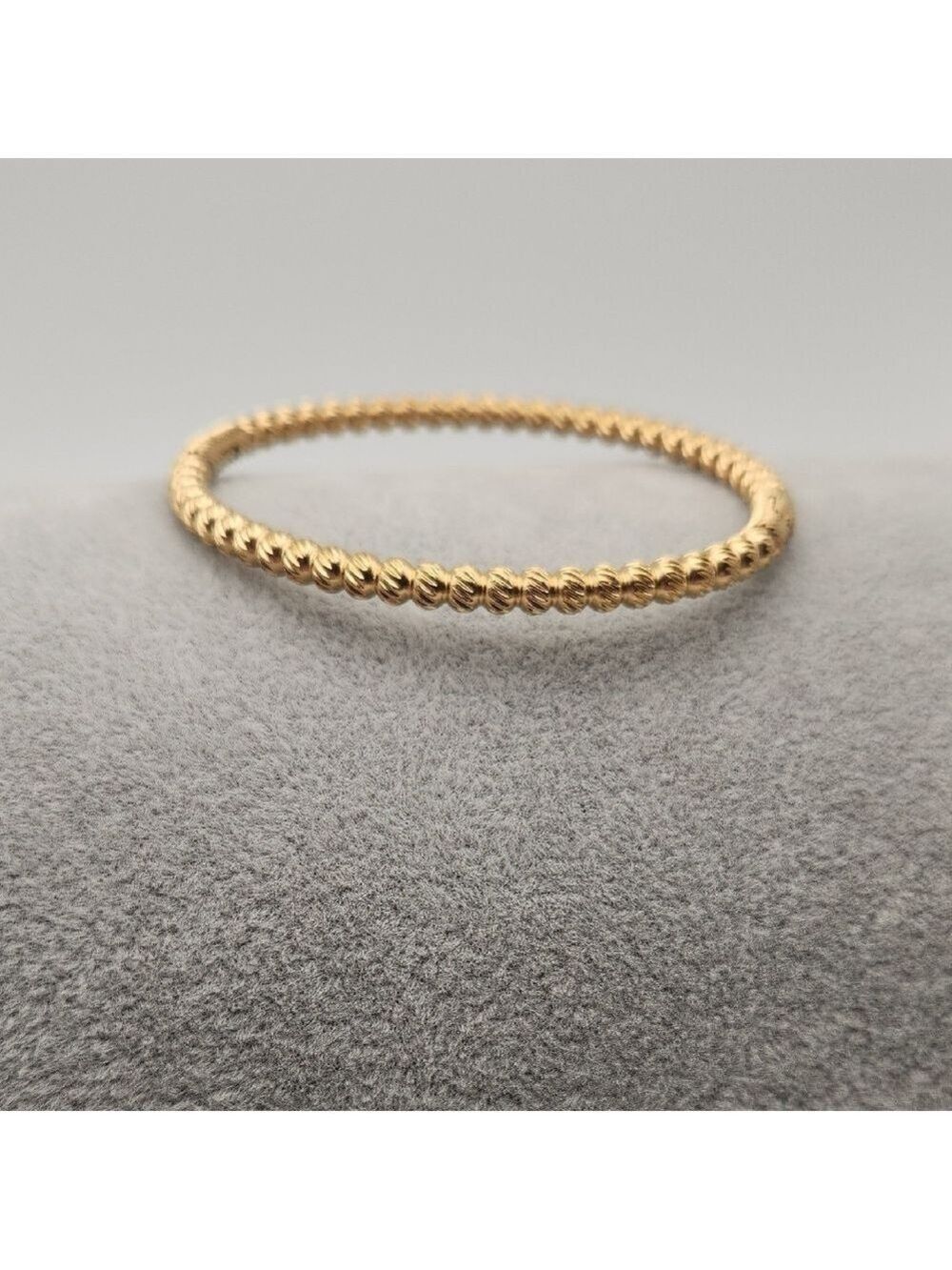 18K Gold Plated Stainless Steel Rope-Texture Bangle – Waterproof & Tarnish Proof